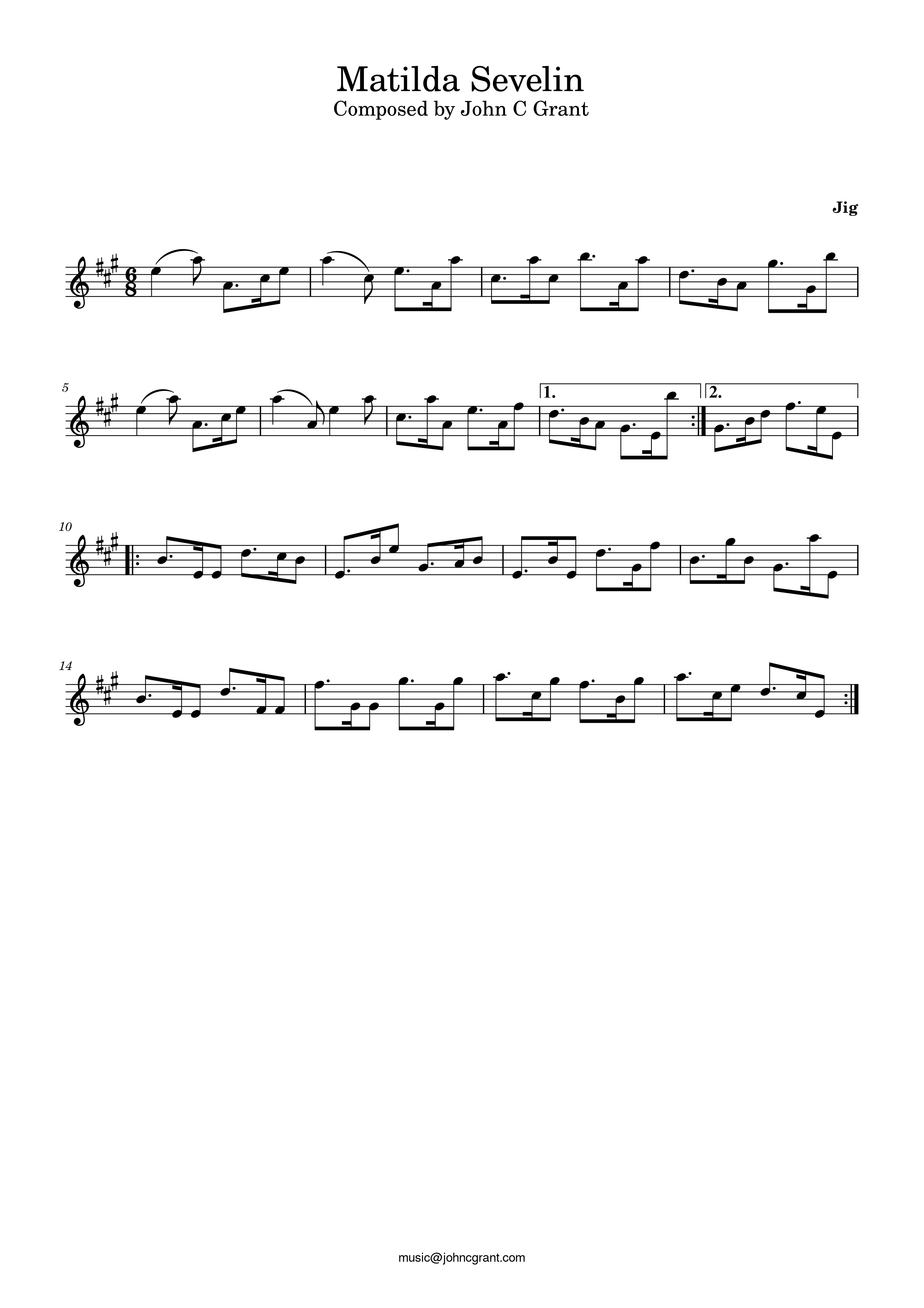 Matilda Sevelin - Composed by John C Grant (https://johncgrant.com). Traditional composer from Kilmarnock, Ayrshire, Scotland.