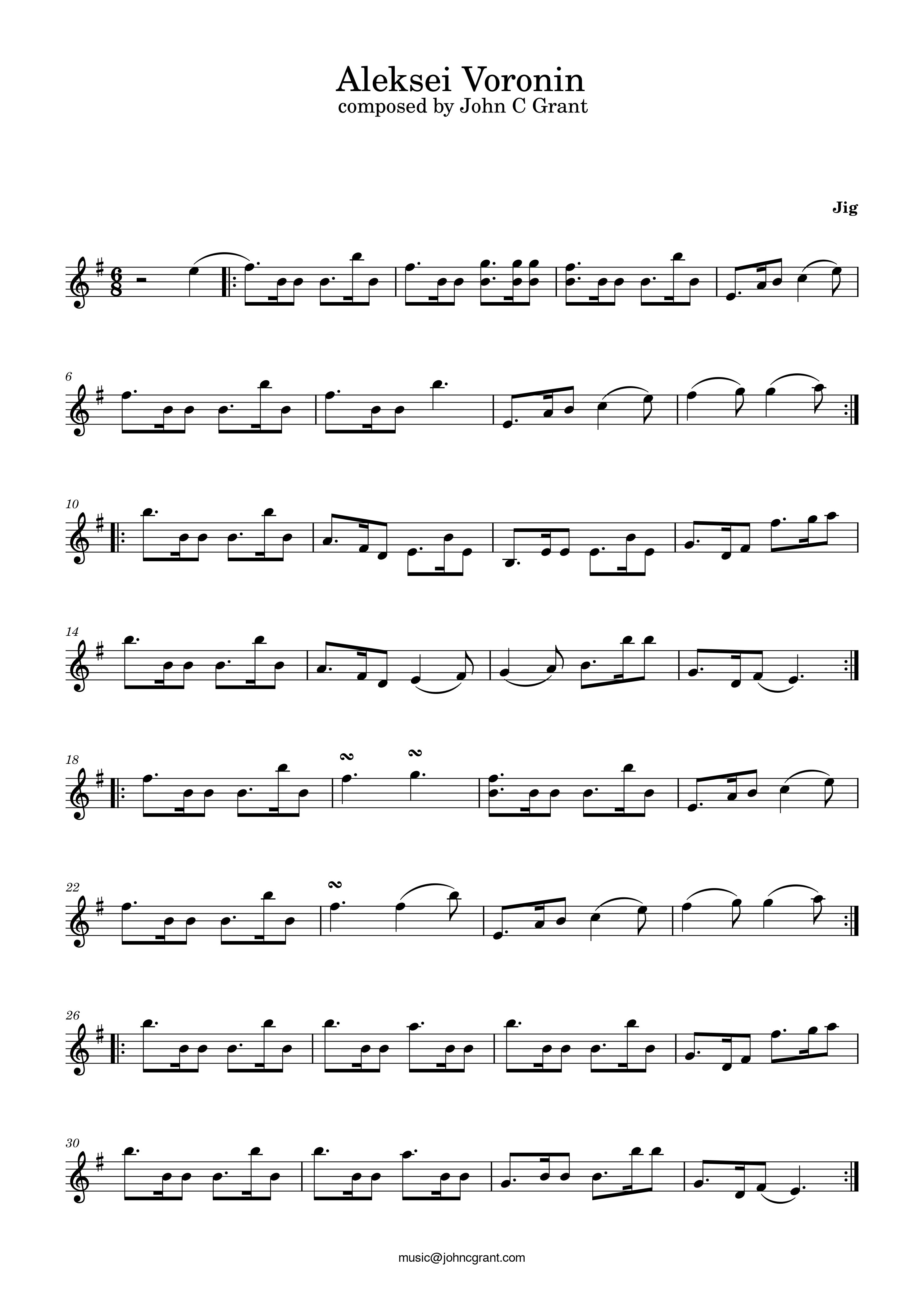 Aleksei Voronin - Composed by John C Grant (https://johncgrant.com). Traditional composer from Kilmarnock, Ayrshire, Scotland.