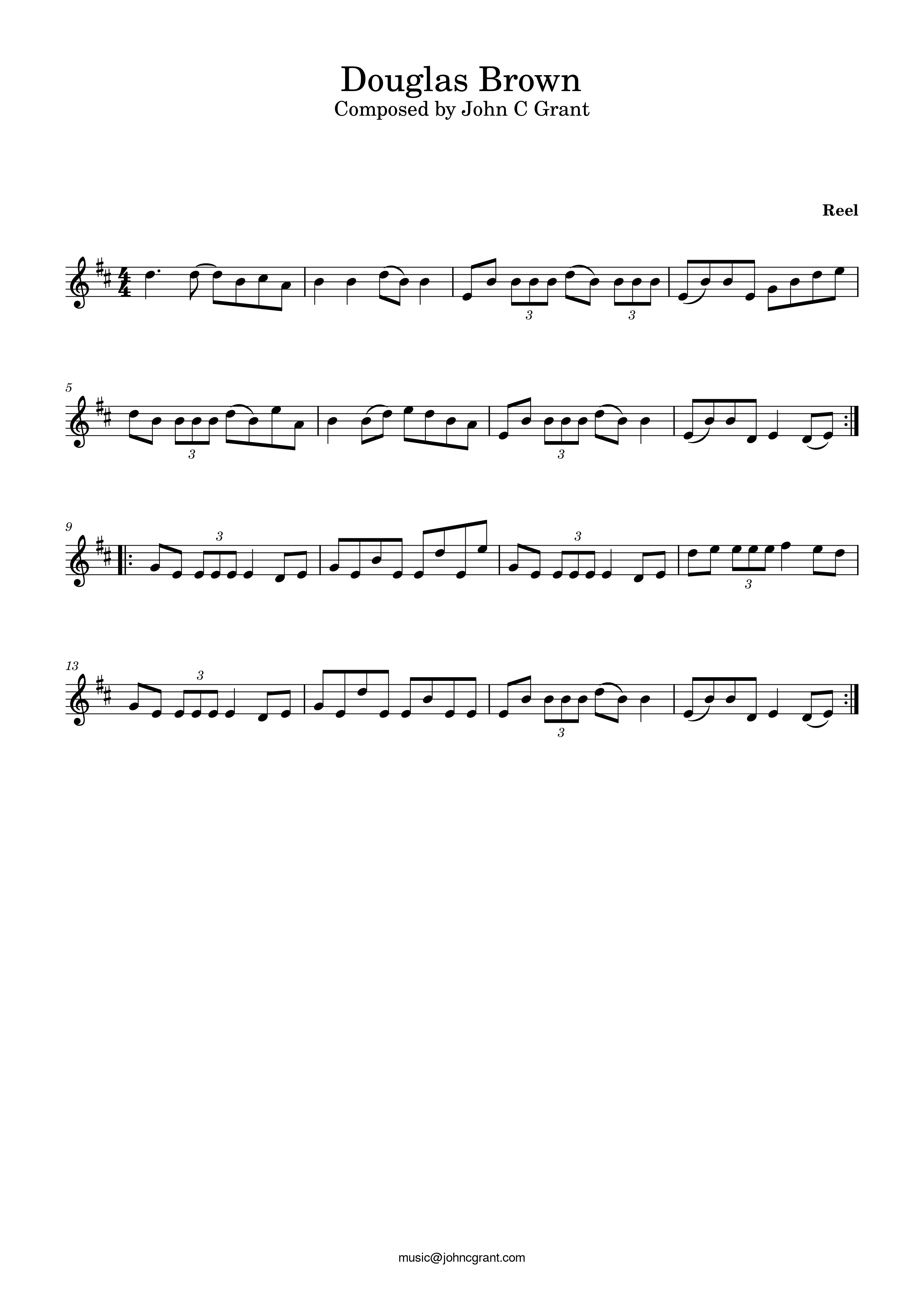 Douglas Brown - Composed by John C Grant (https://johncgrant.com). Traditional composer from Kilmarnock, Ayrshire, Scotland.