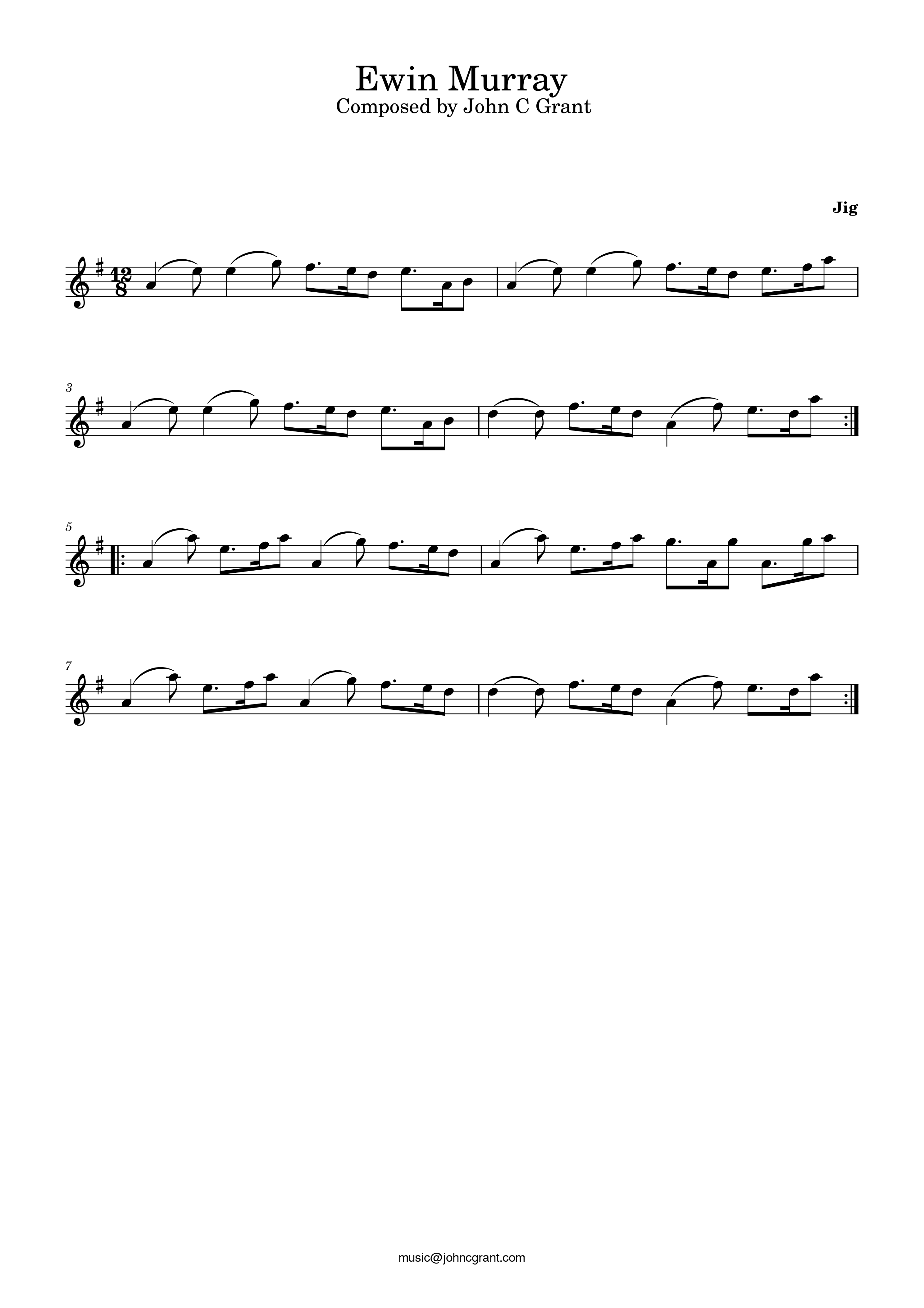 Ewin Murray - Composed by John C Grant (https://johncgrant.com). Traditional composer from Kilmarnock, Ayrshire, Scotland.
