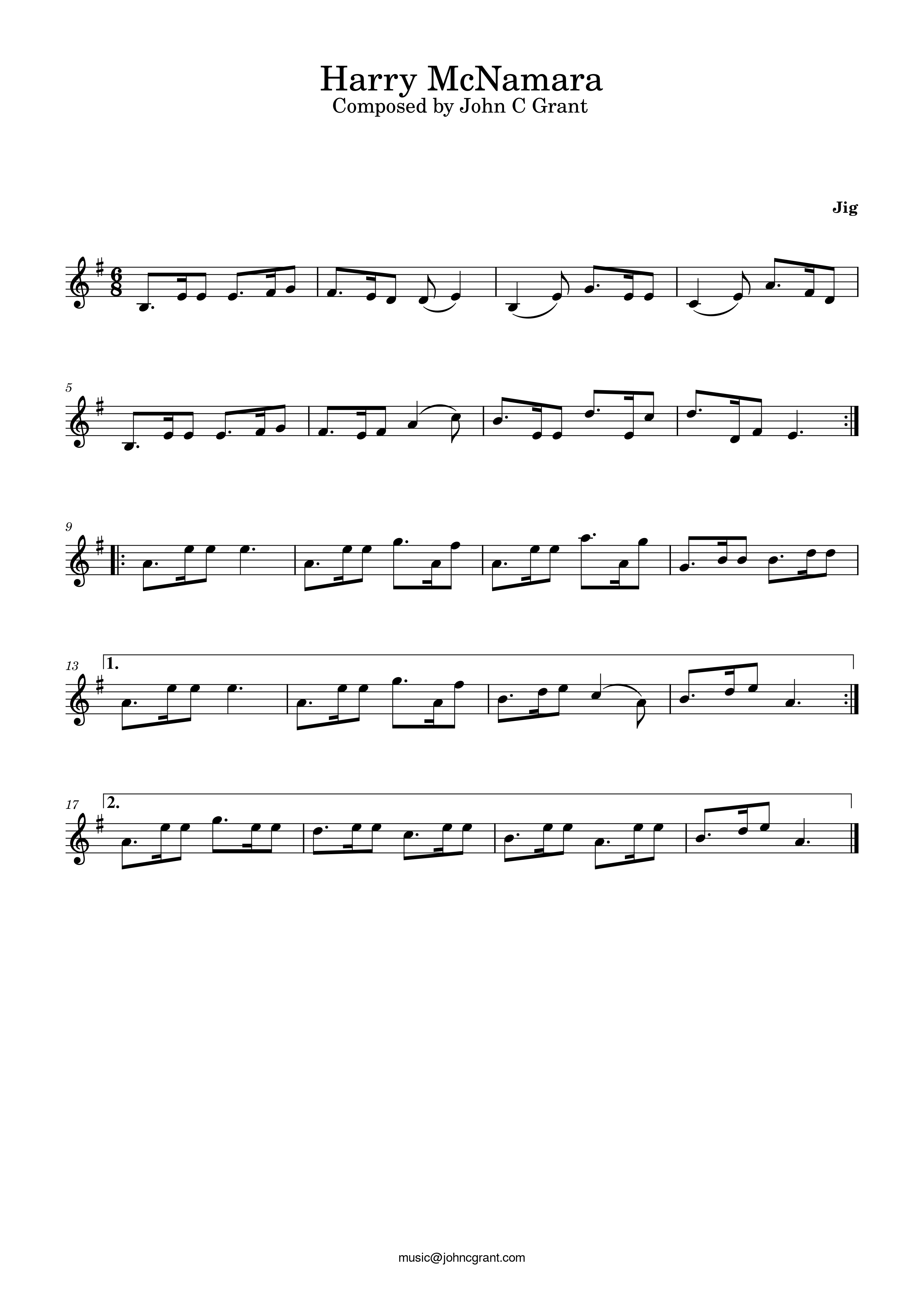 Harry McNamara - Composed by John C Grant (https://johncgrant.com). Traditional composer from Kilmarnock, Ayrshire, Scotland.