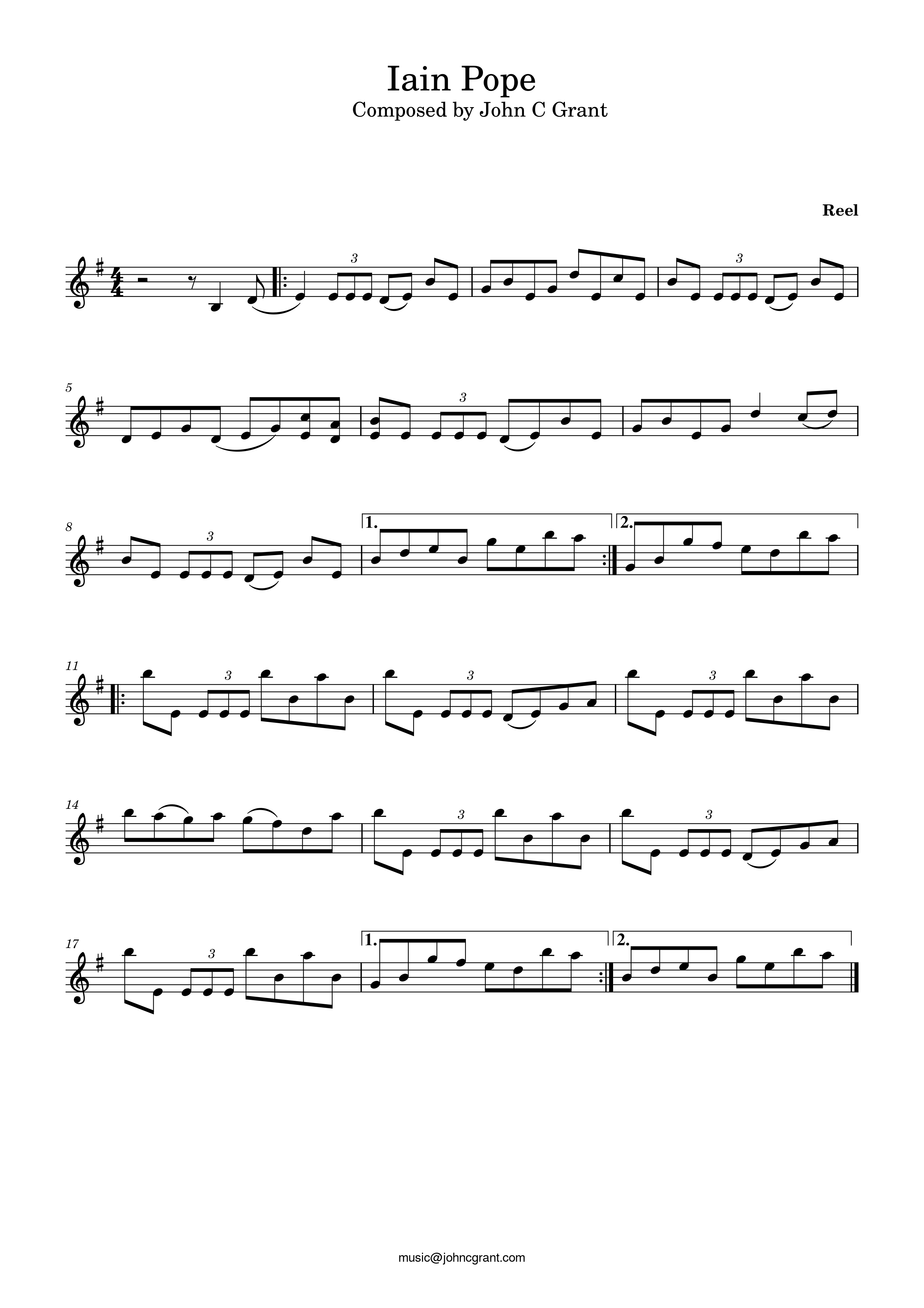 Iain Pope - Composed by John C Grant (https://johncgrant.com). Traditional composer from Kilmarnock, Ayrshire, Scotland.