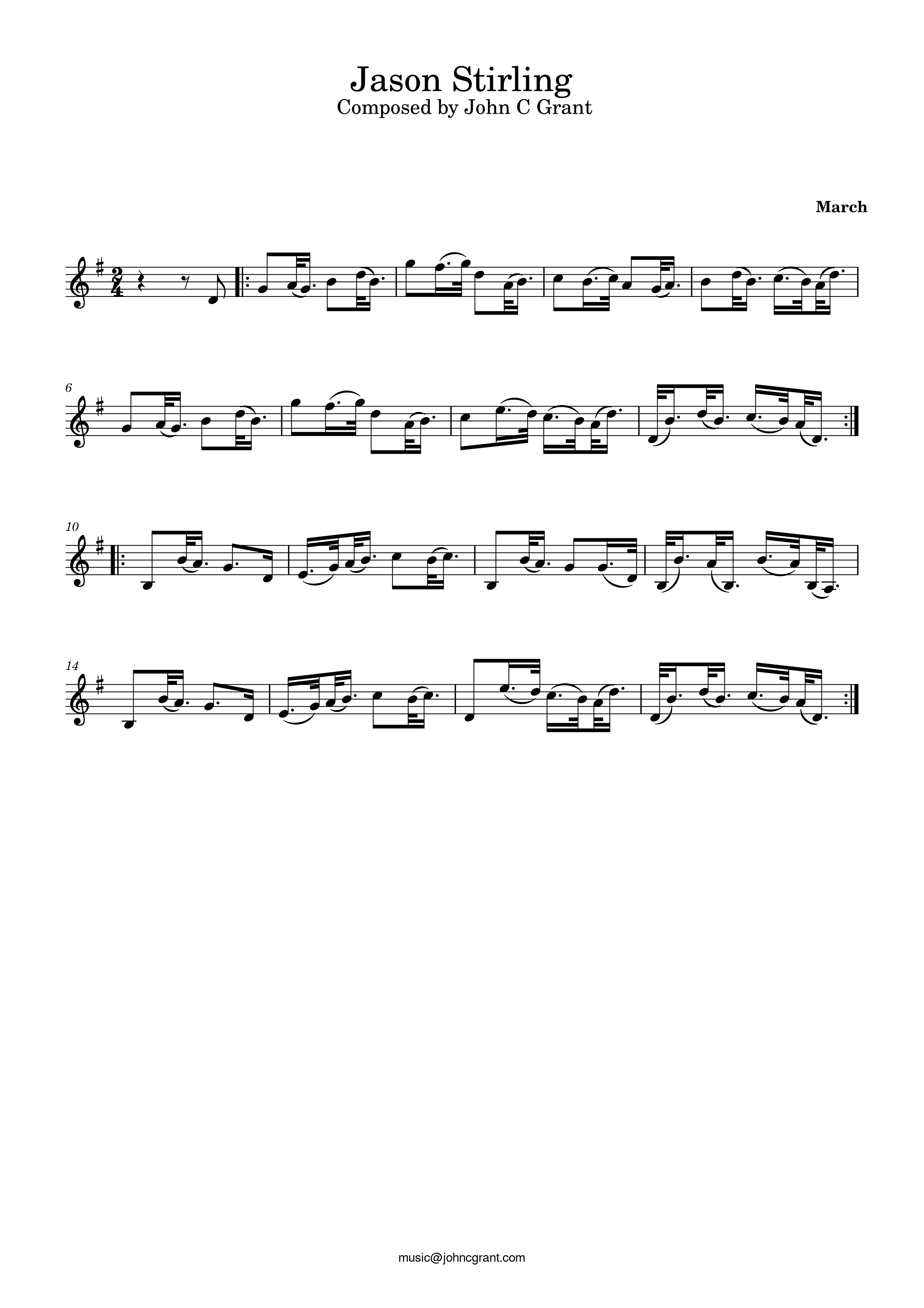 Jason Stirling - Composed by John C Grant (https://johncgrant.com). Traditional composer from Kilmarnock, Ayrshire, Scotland.