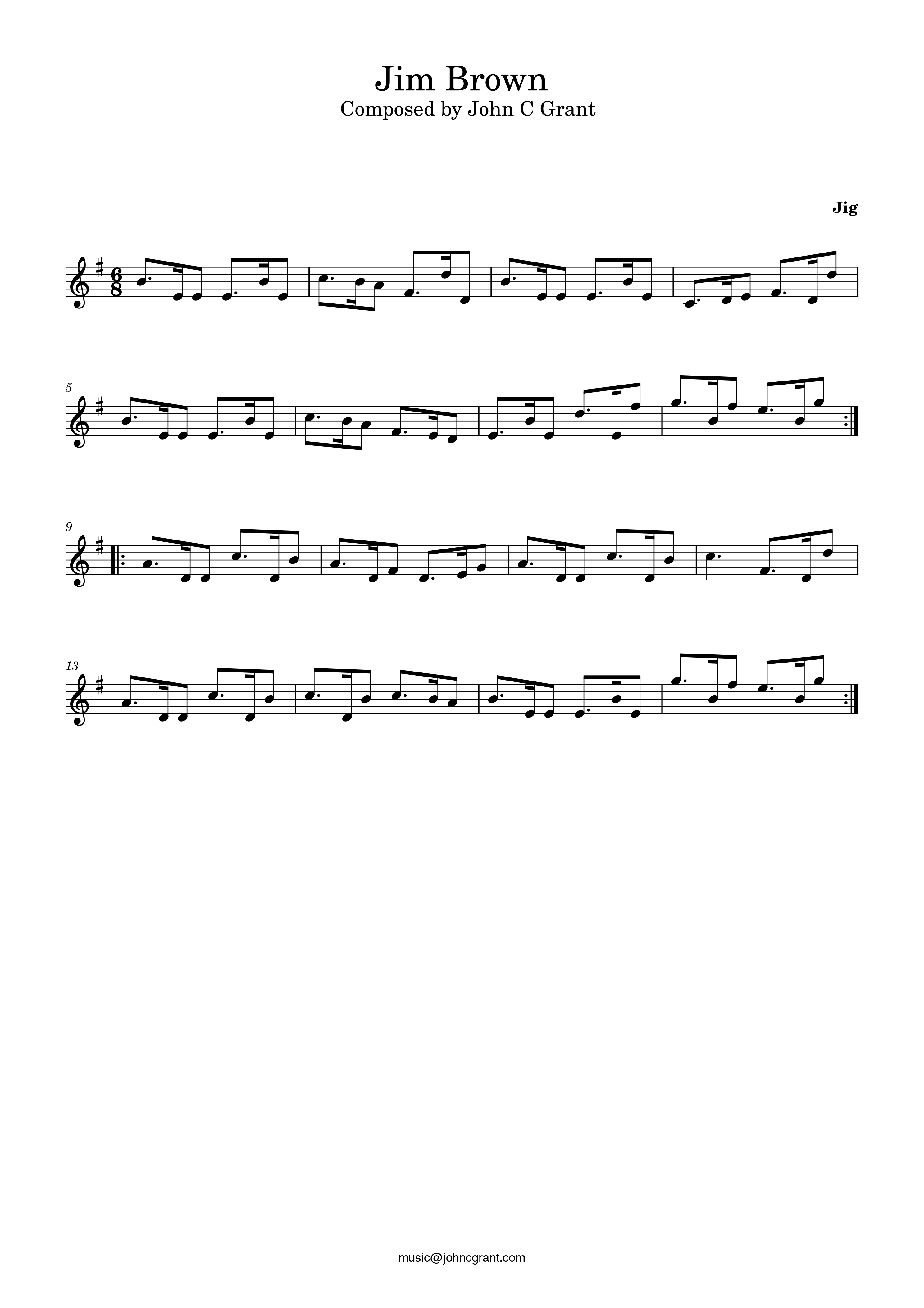 Jim Brown - Composed by John C Grant (https://johncgrant.com). Traditional composer from Kilmarnock, Ayrshire, Scotland.