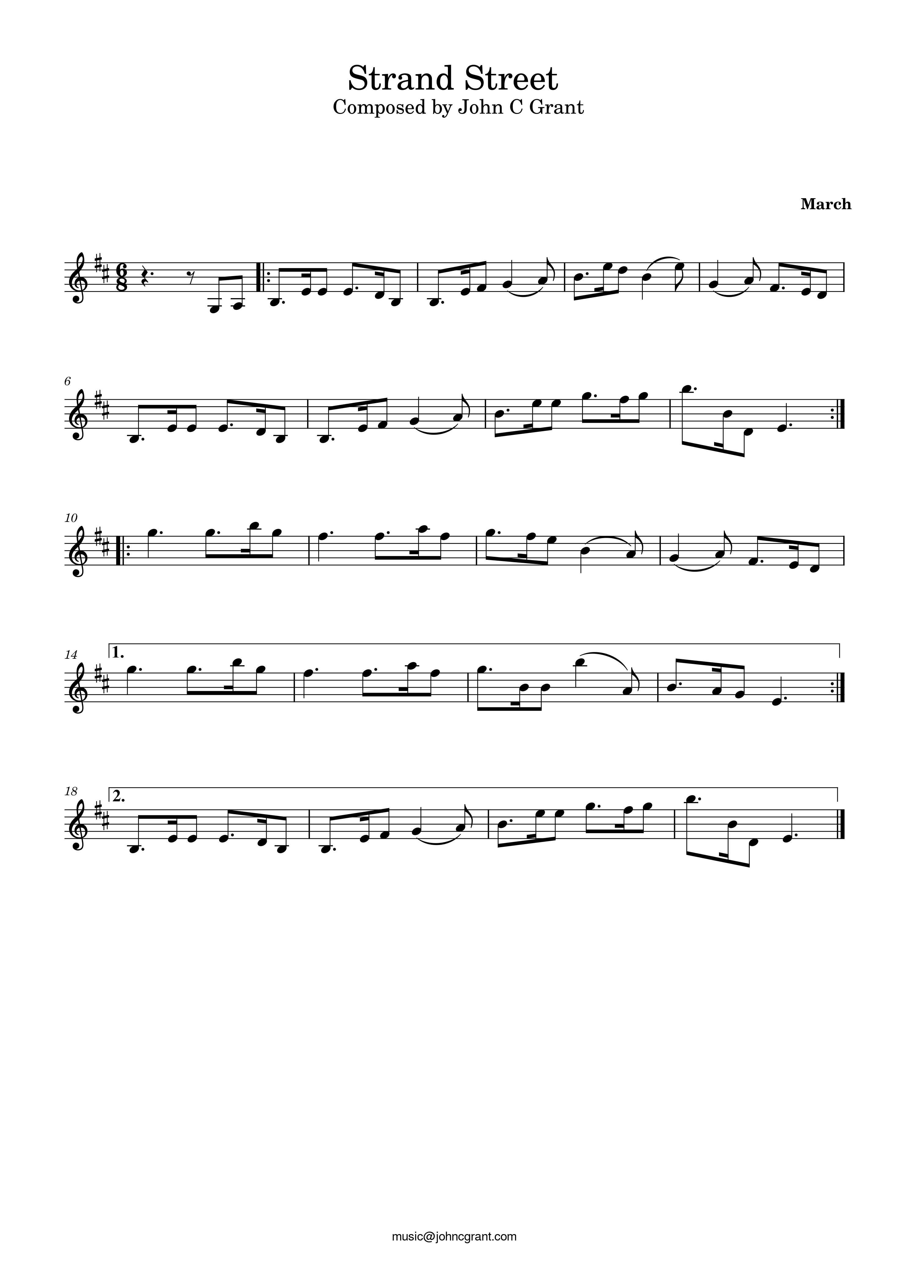 Strand Street - Composed by John C Grant (https://johncgrant.com). Traditional composer from Kilmarnock, Ayrshire, Scotland.