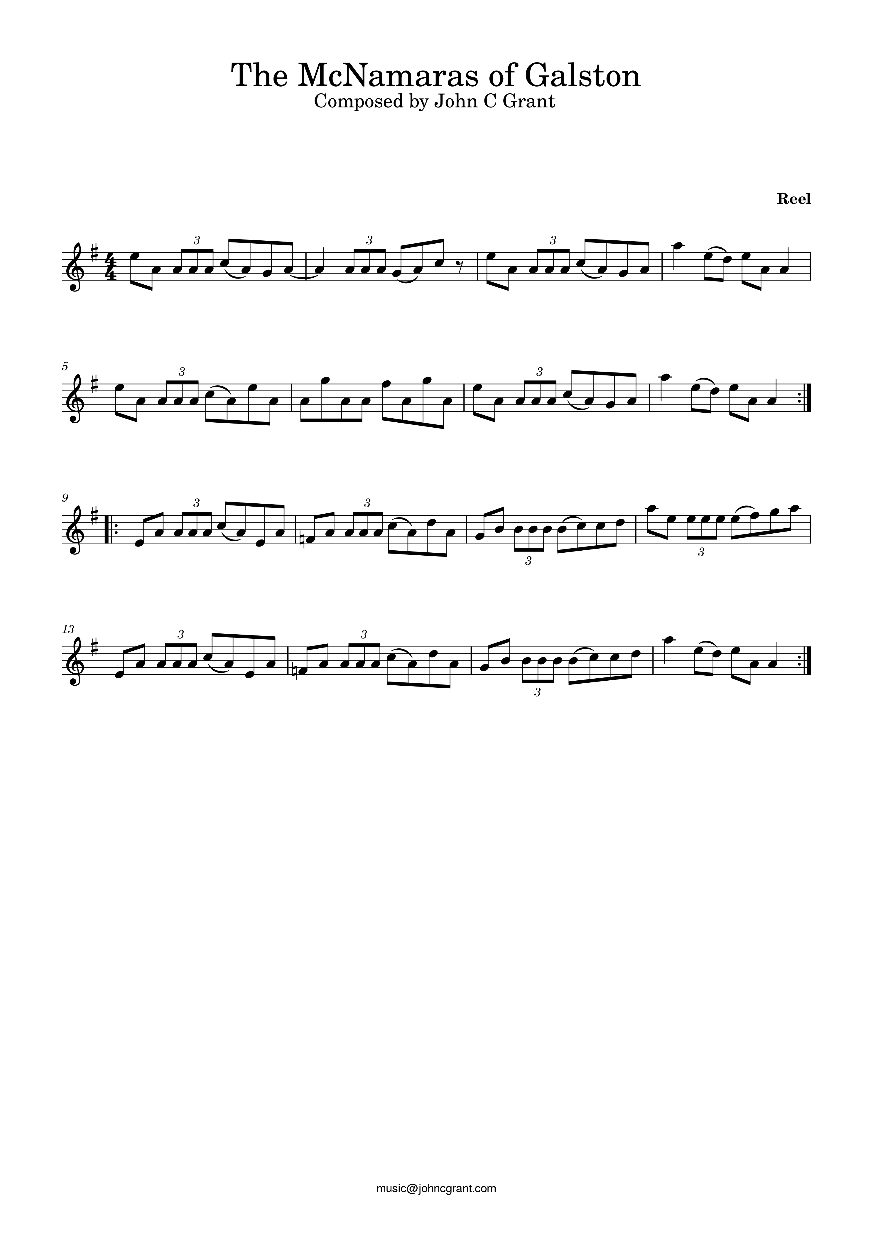 The McNamaras of Galston - Composed by John C Grant (https://johncgrant.com). Traditional composer from Kilmarnock, Ayrshire, Scotland.